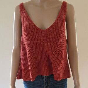 Red-Orange Knit Tank